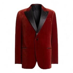 EMPORIO ARMANI Evening G-Line Peaked Velvet Jacket Size 56R NEW $1895 Italy